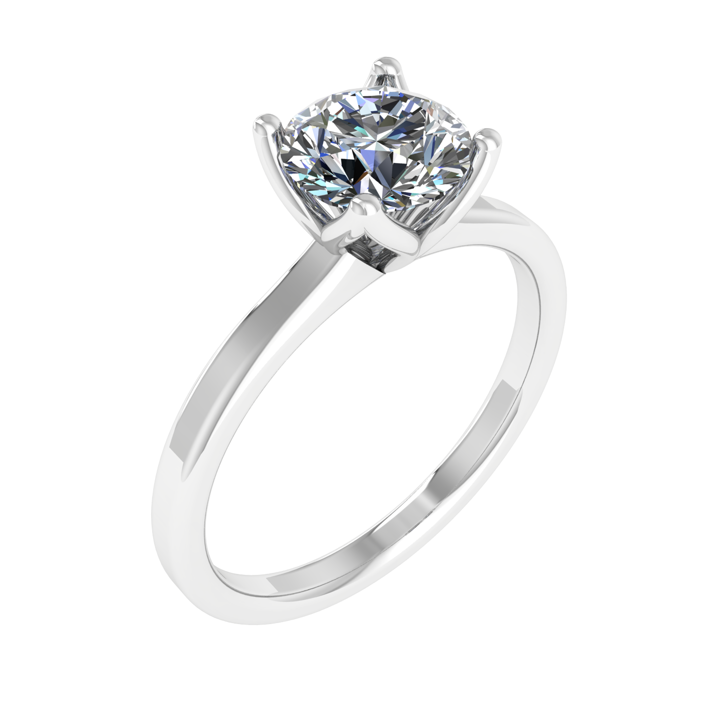 SOLITAIRE 6.50mm ROUND ENGAGEMENT RING